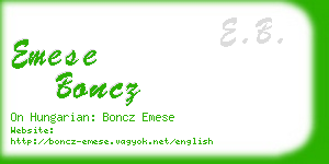emese boncz business card